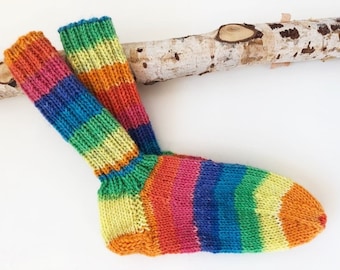 Socken  6-fach  Regenbogen  Gr.: 30/31