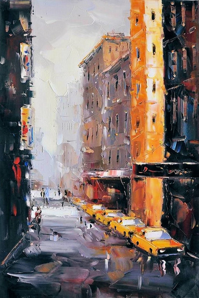 New York Yellow Cabs II-oil painting image 1