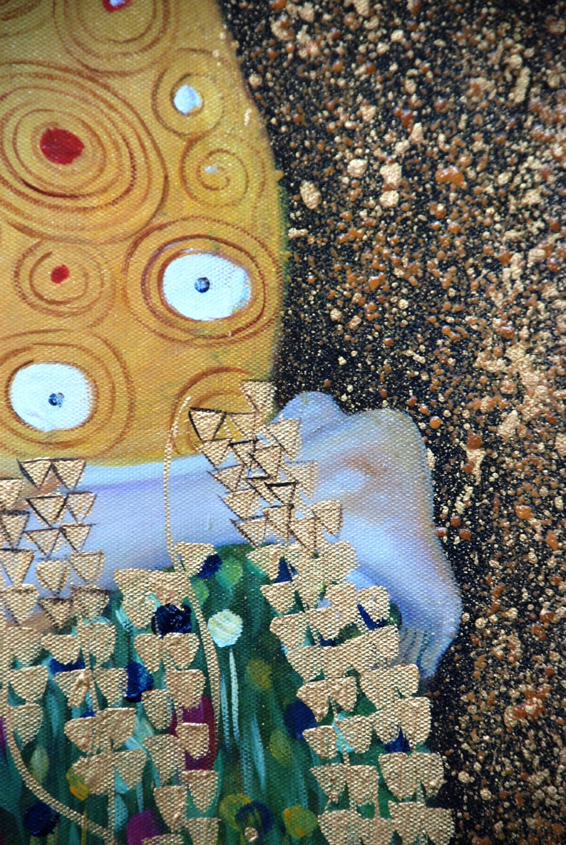 Der Kuss Gustav Klimt Ölgemälde handgemalt Bild 3