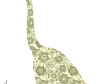 Weltgrößter Dino Diplodocus - 184CM x 220CM