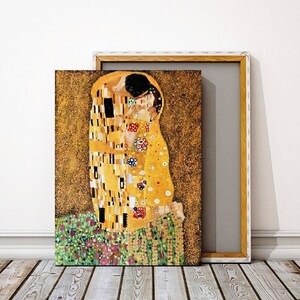 Der Kuss Gustav Klimt Ölgemälde handgemalt Bild 2