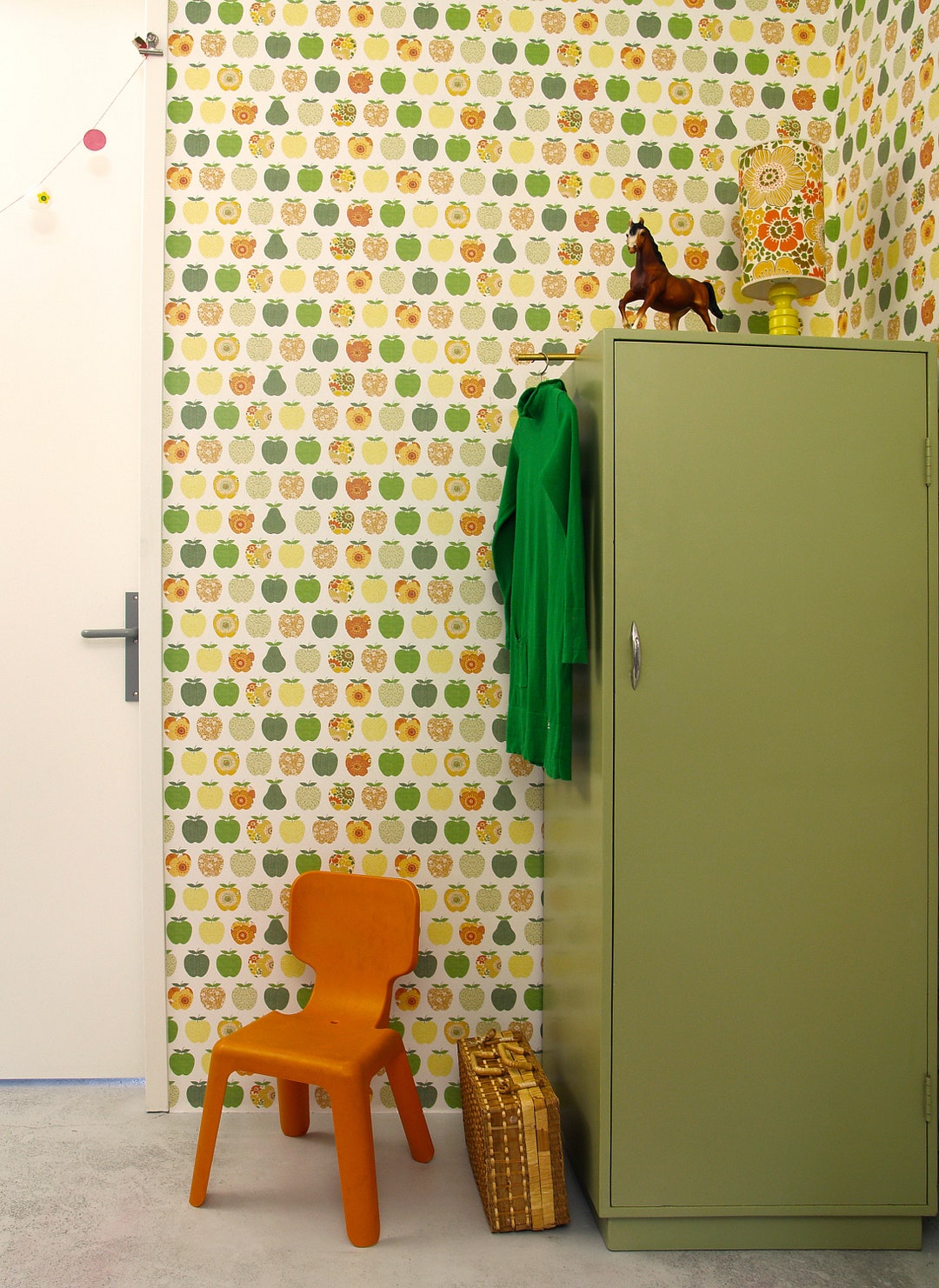 Appleschildren's Room Wallpaper Made of Fleece Etsy