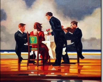 Elegía basada en Vettriano - Pintura al óleo pintada a mano