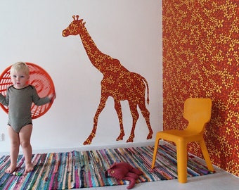 Behang dieren Safari - giraf - 100 x 146 CM