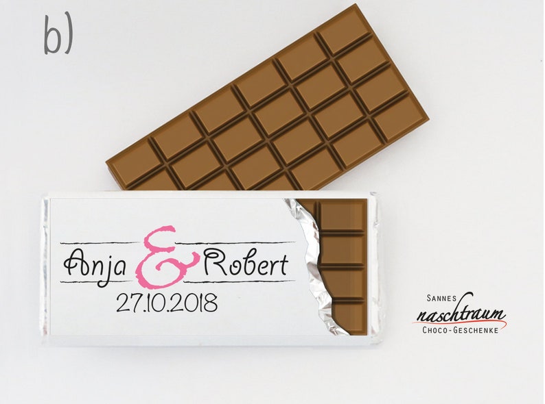 10 chocolate bars wedding individual, personalized chocolate, chocolate individually printed, guest gift wedding, give away image 2