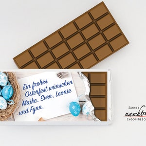 10 Schokotäfelchen „Ostern mit Wunschtext 2", personalisierte Schokolade, Schokolade bedruckt,  Ostern, Give Away, Tischdeko, Geschenk