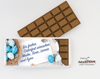 10 Schokotäfelchen „Ostern mit Wunschtext 2", personalisierte Schokolade, Schokolade bedruckt,  Ostern, Give Away, Tischdeko, Geschenk