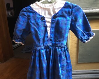 Vintage 1950's Blue Baby / Toddler Dress