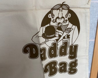 Vintage 1960's Cream Cotton Daddy Bag laundry bag from Brandeis