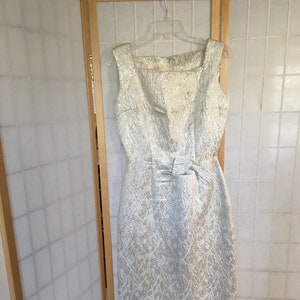 Vintage Saks Fifth Avenue Metallic Cocktail Wiggle Dress