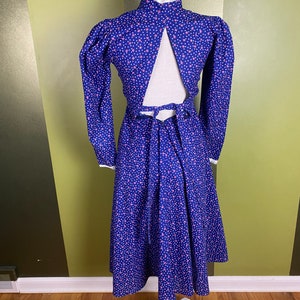 SALE Vintage 1980s blue Gunne Sax prairie dress, size 3 image 7