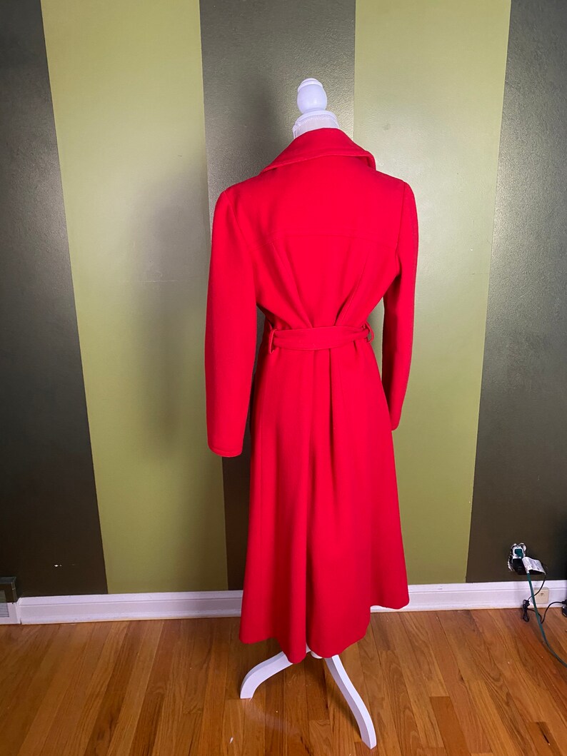 Vintage 1960s Bright Red Wool Coat Mar-del by Rice - Etsy