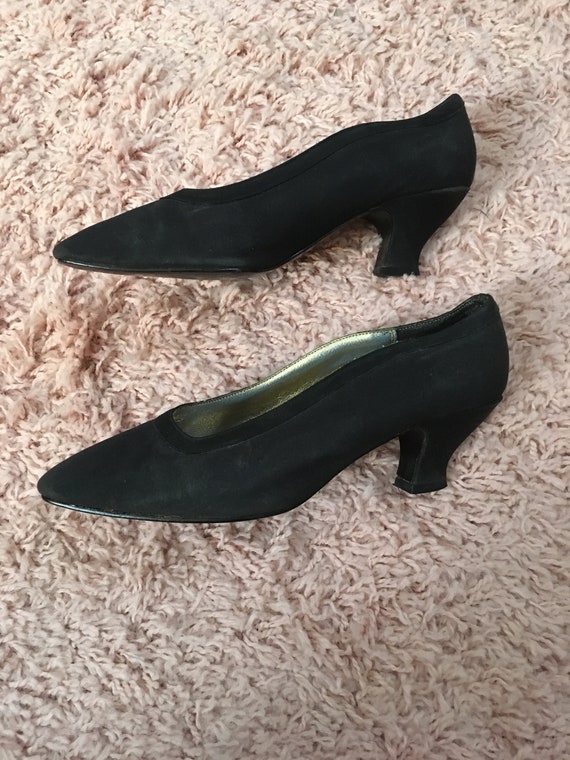 Black Vintage Unique 1960's Nina High Heel Shoes - image 2