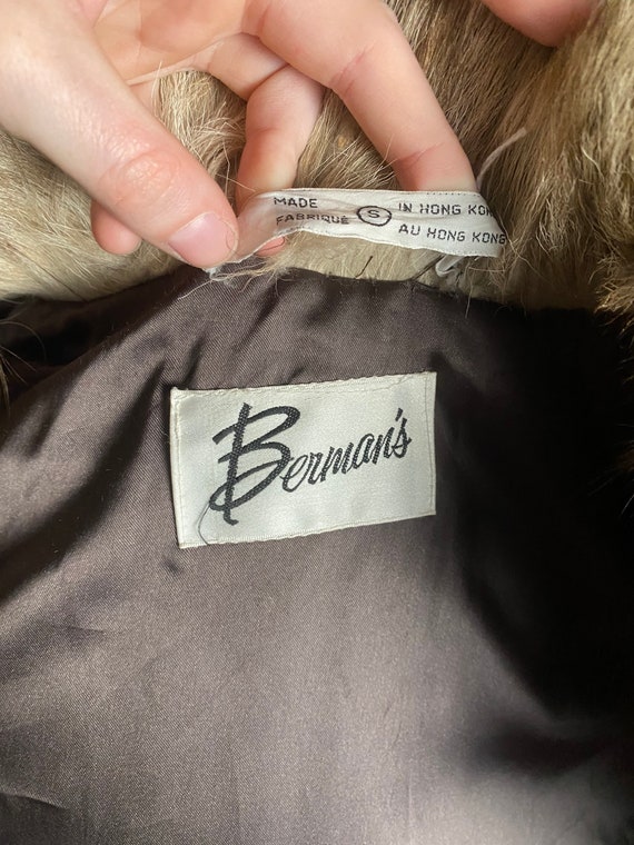 Vintage 1980’s Berman’s brown nanny goat fur coat… - image 7