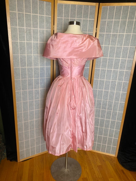 Vintage 1950’s pink Lorrie Deb party dress with t… - image 5