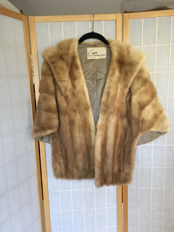 1950s vintage mohair stole wrap, Custom Made evening jacket dinner coat shoulder wrap