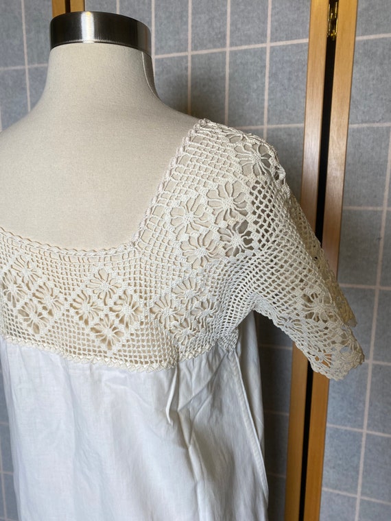 Vintage antique 1900’s white cotton and crochet n… - image 8