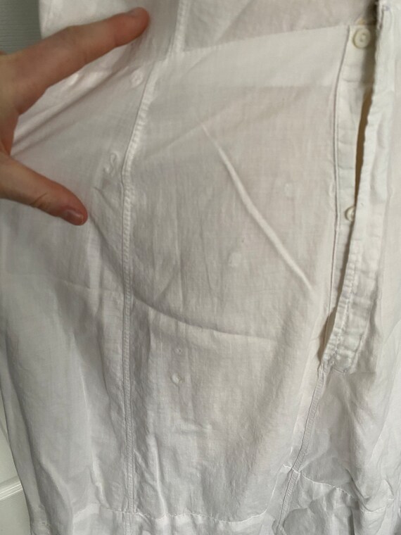 Antique 1900s white cotton nightgown, undergarmen… - image 7