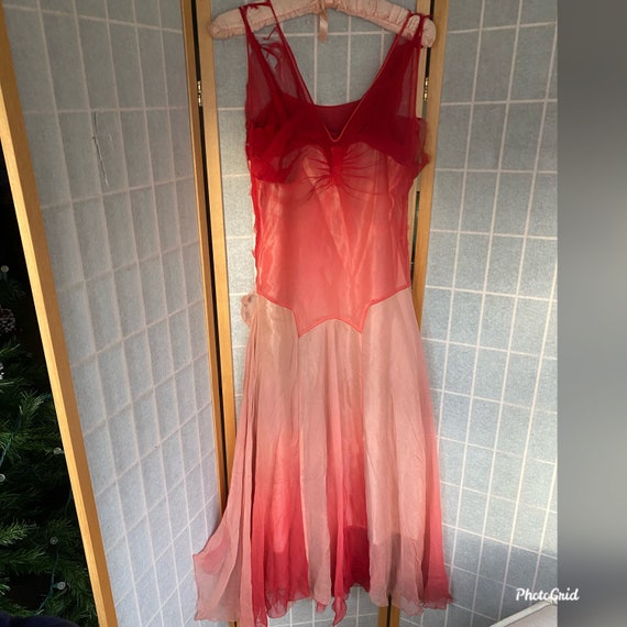 Vintage 1930’s red ombré party dress