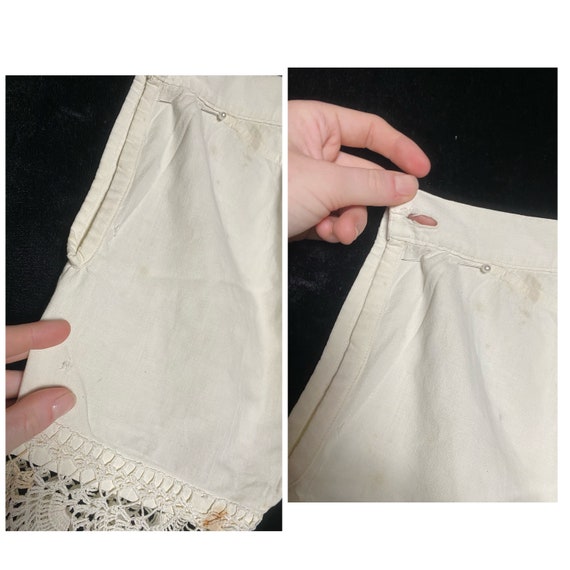 Vintage antique 1900’s cotton petticoat shorts, s… - image 7