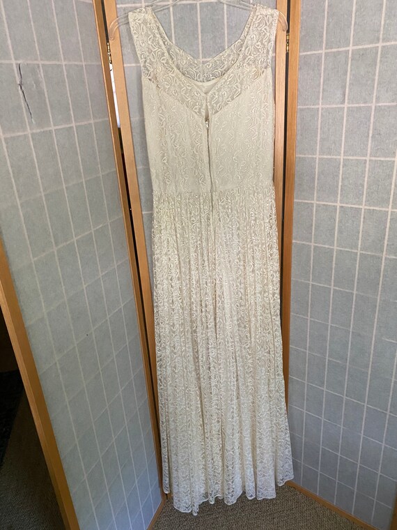 Vintage 1950’s white lace ethereal formal dress - image 3