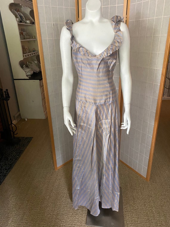 Vintage antique 1930’s 1940’s lavender striped sil