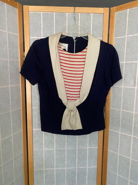 Vintage 1950’s red, white and blue nautical Stacy