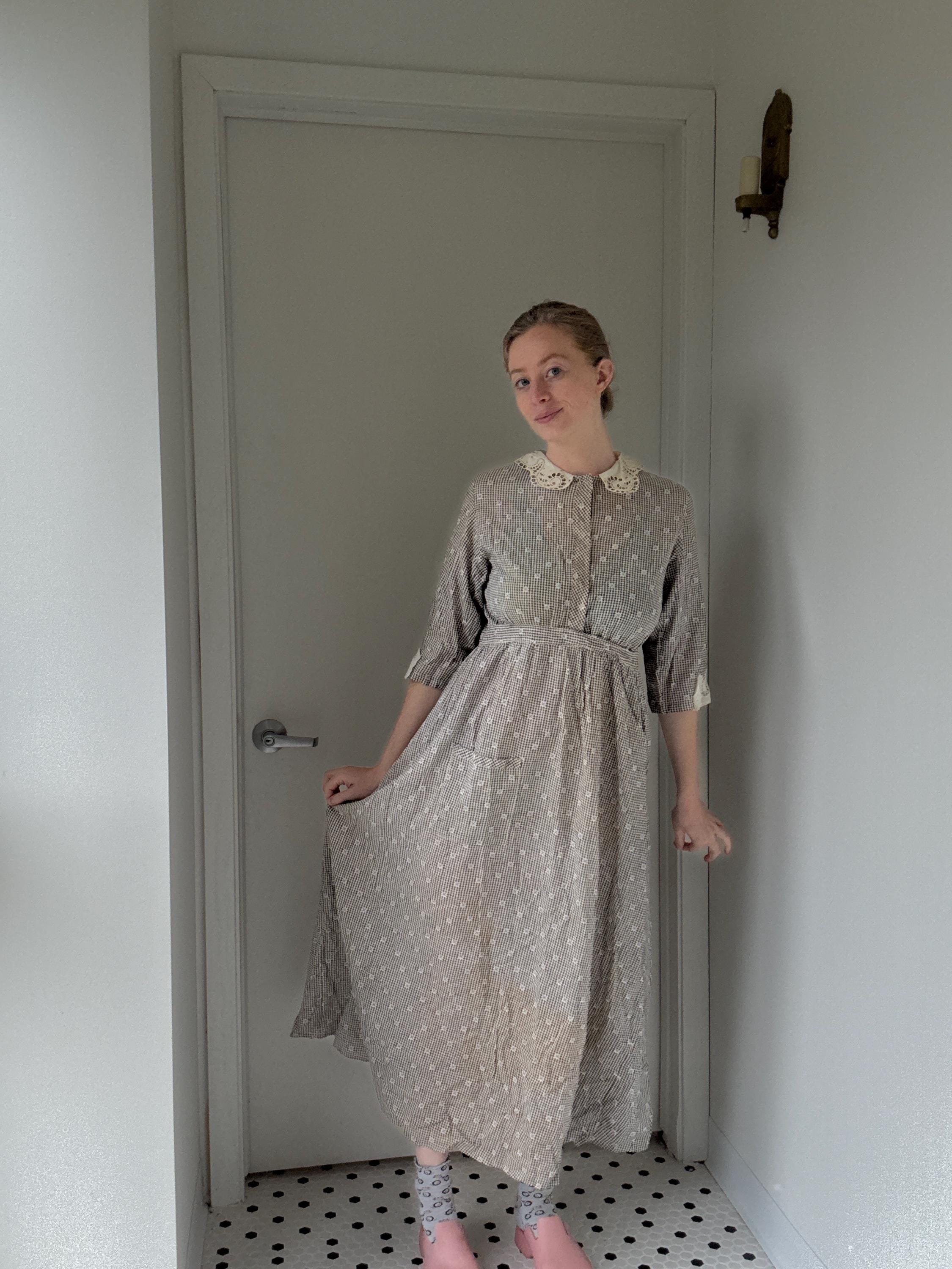 Antique calico dress - Etsy 日本