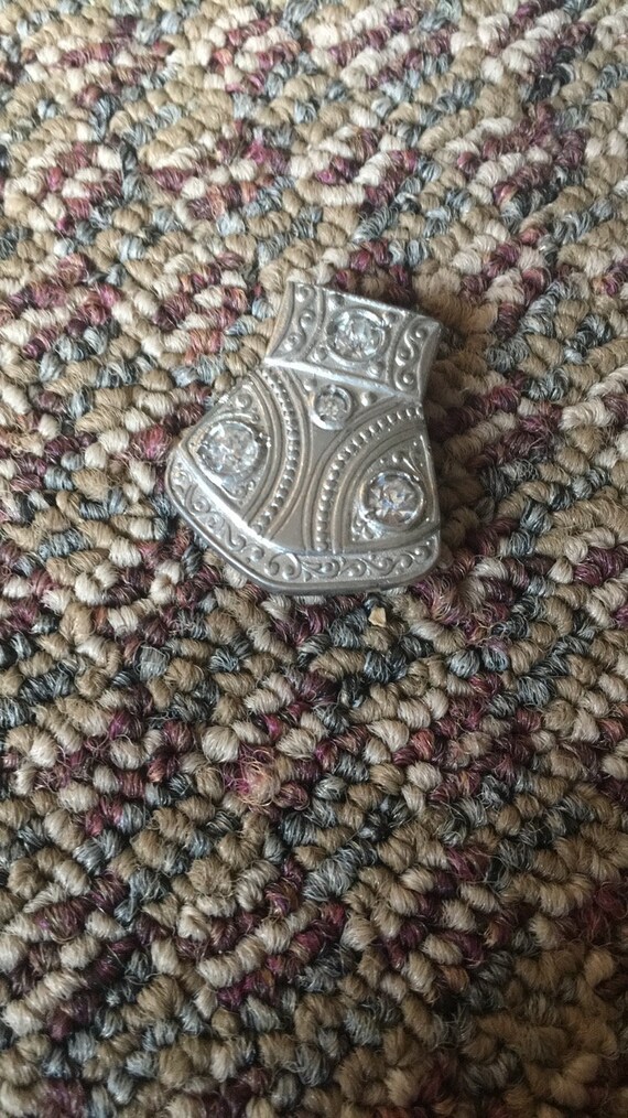 Vintage Silver and Rhinestone Clip