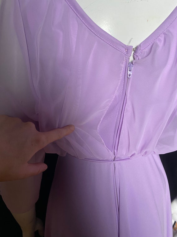 Vintage 1970’d bright lavender purple bridesmaid … - image 8