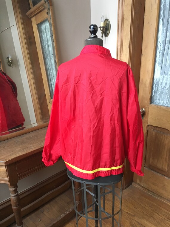 Vintage 1970's Red and Yellow Stripe Windbreaker.… - image 4