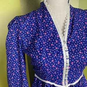 SALE Vintage 1980s blue Gunne Sax prairie dress, size 3 image 3