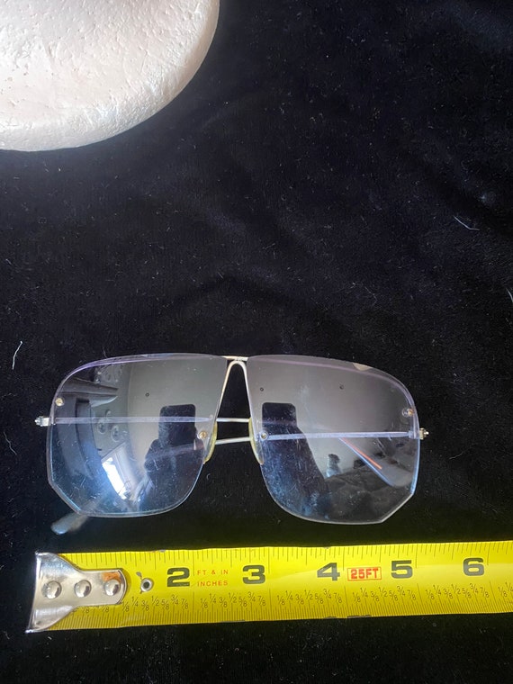 Vintage 1970’s blue purple clear sunglasses - image 7