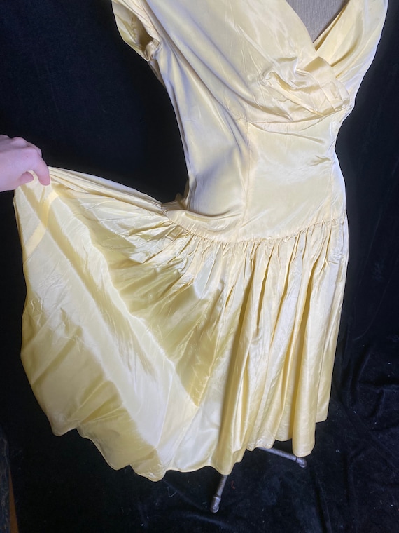 Vintage 1950’s golden yellow Emma Domb part dress… - image 4