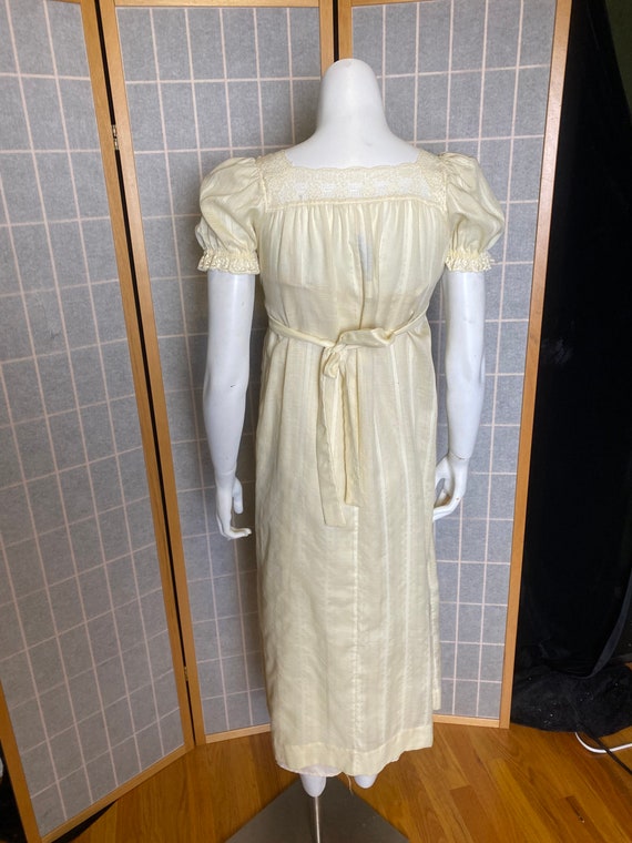 Vintage 1970’s cream empire waist dress from Lanz… - image 5