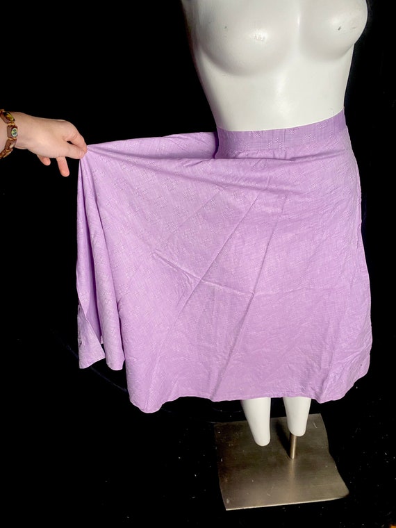 Vintage 1950’s purple summer skirt, size small - image 3