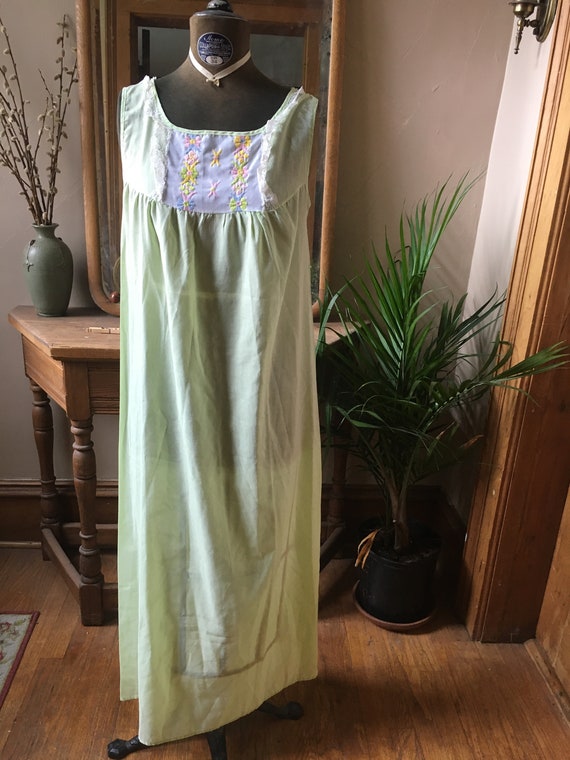 Vintage Green Cotton Nightgown