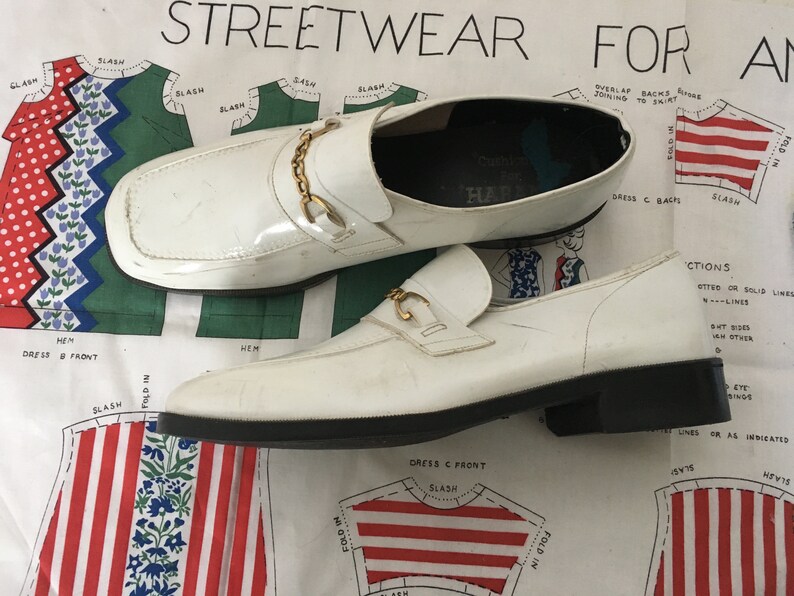 Vintage 1970/'s white men/'s size 8.5 pimp shoes