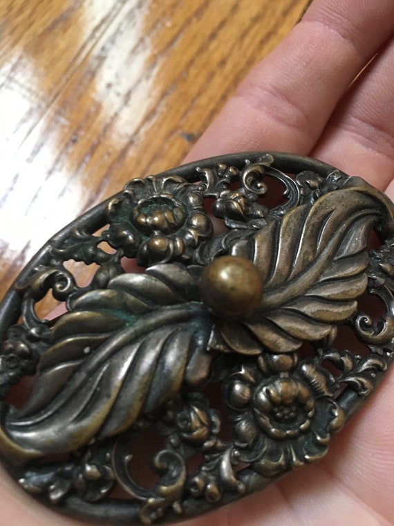 Vintage Sterling Silver Floral Pin, Brooch - image 3