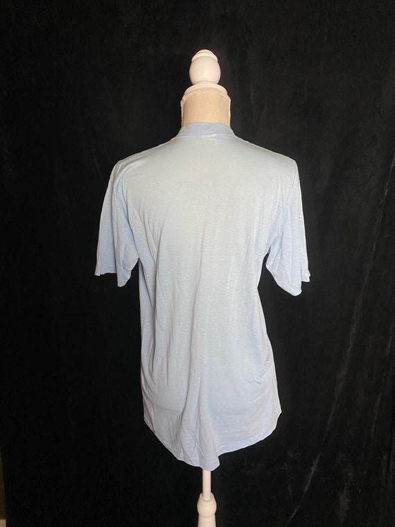 Vintage 1970’s light blue Nebraska tee shirt, adu… - image 7