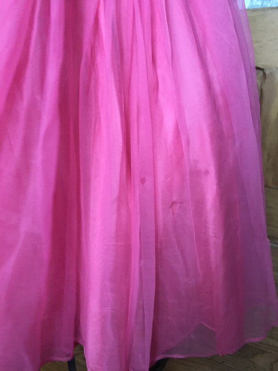 Vintage 1950's Pink Lovely Full Ballerina Dress w… - image 9