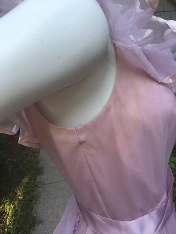 Vintage 1970's Pink Bridesmaid Dress - image 3