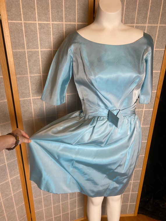 Vintage 1950’s baby blue Harry Kaiser party dress… - image 3