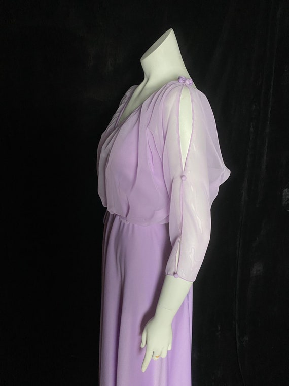 Vintage 1970’d bright lavender purple bridesmaid … - image 4