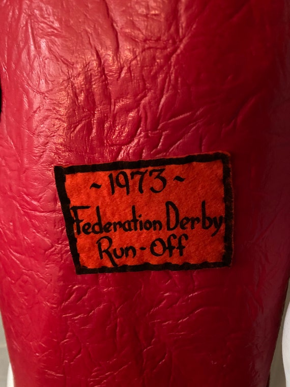 Vintage 1970’s red vinyl Derby vest - image 5