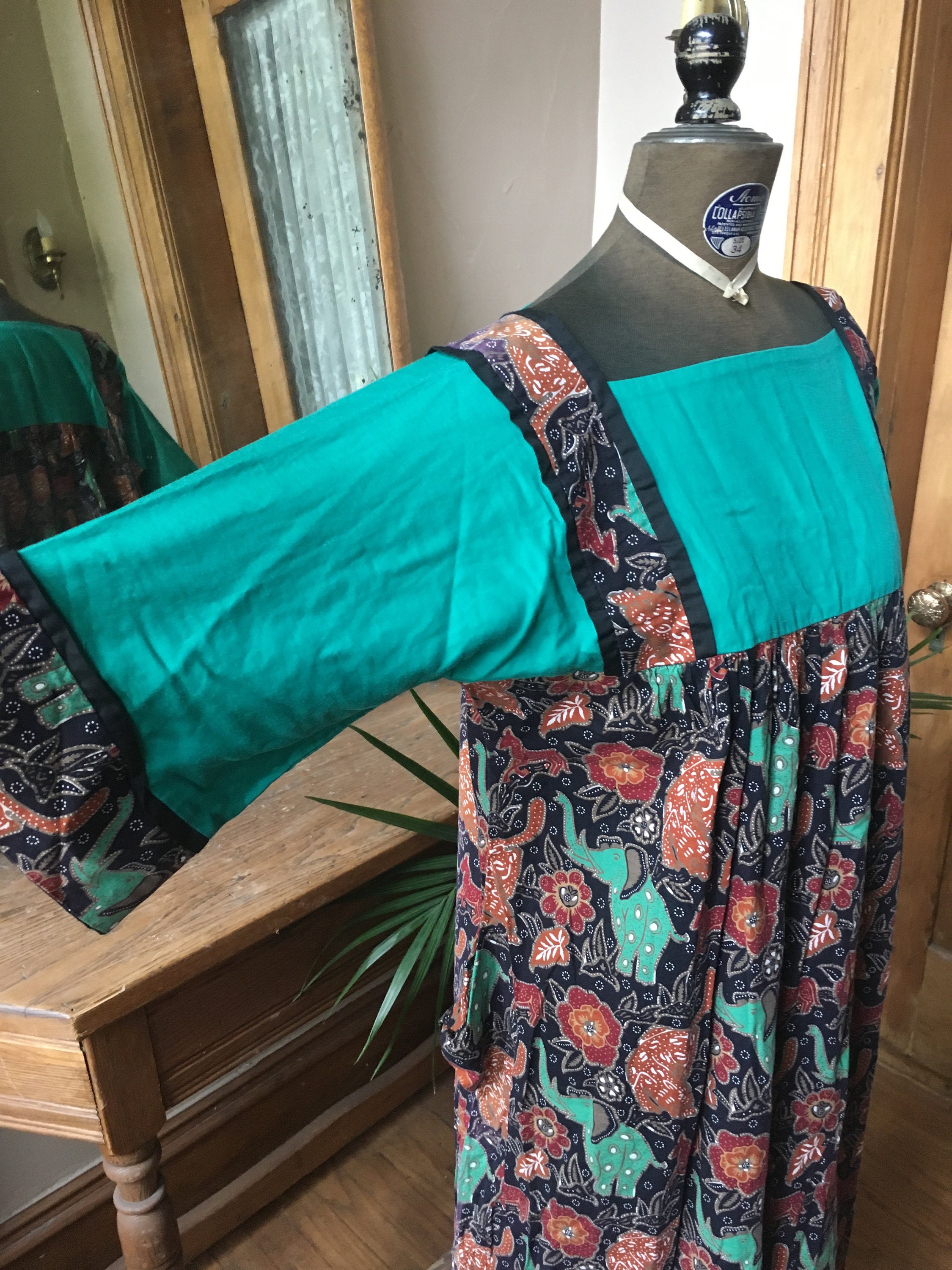 Vintage Novelty Print Cotton Dress Etsy