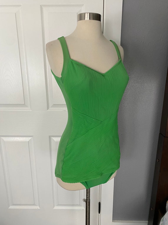 Vintage 1960’s lime green one piece swimsuit, bath