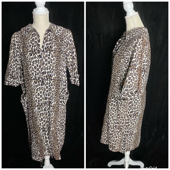 Vintage 1960s Cheetah Leopard Print House Coat House Dress - Etsy