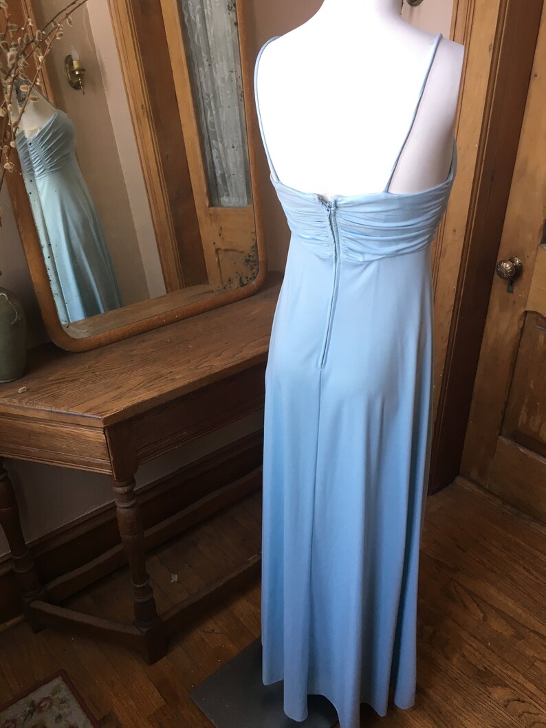 Size XS Vintage 1970/'s Pale Blue Bridesmaid Dress with Jacket
