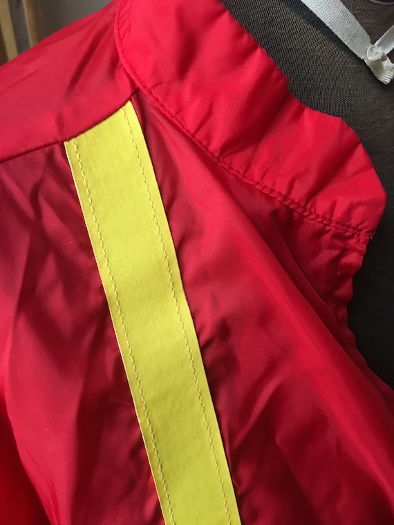 Vintage 1970's Red and Yellow Stripe Windbreaker.… - image 3